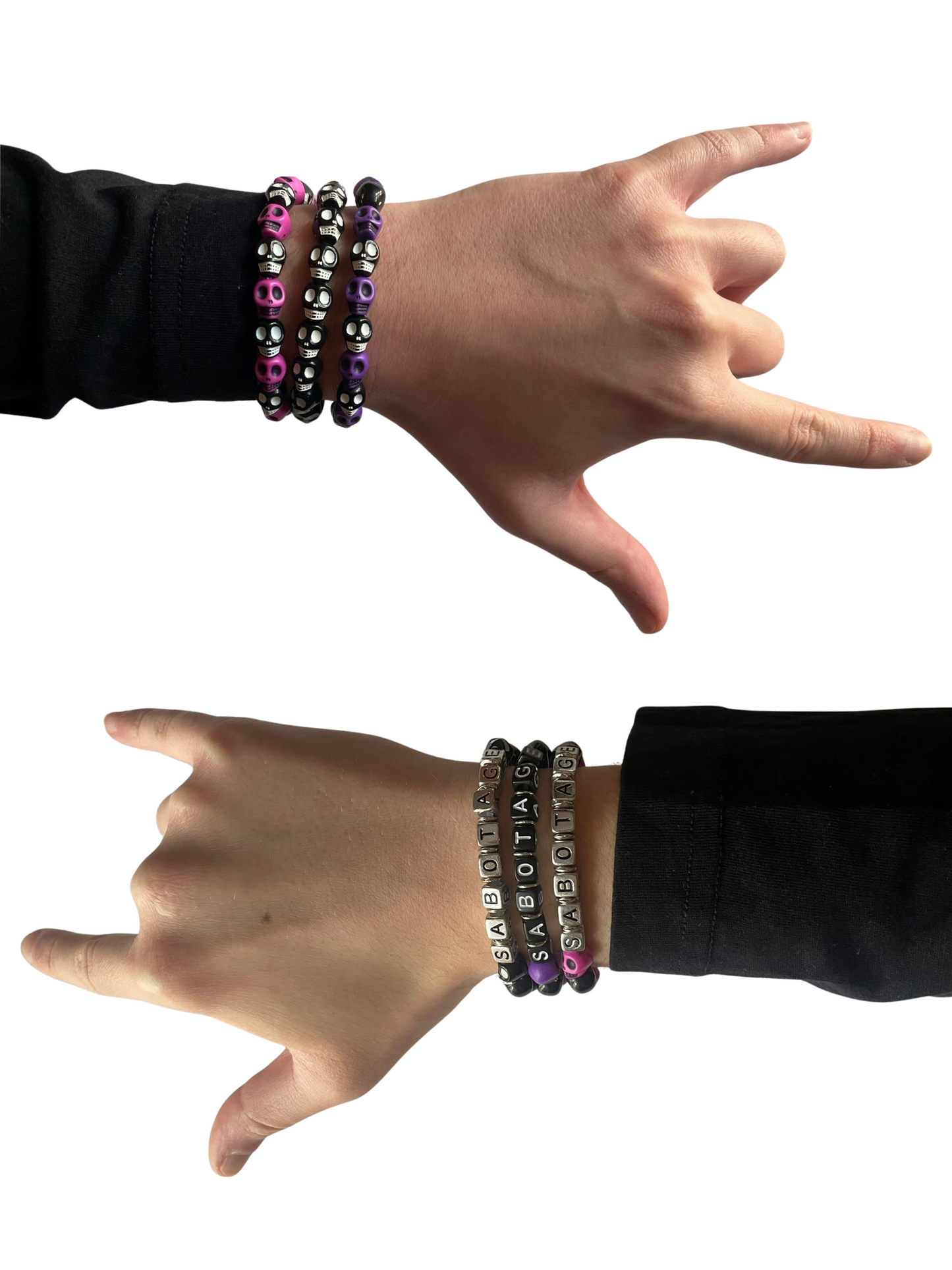 SABOTAGE CRÂNE BRACELET (BLACK)