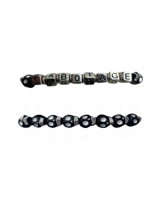 SABOTAGE CRÂNE BRACELET (BLACK)