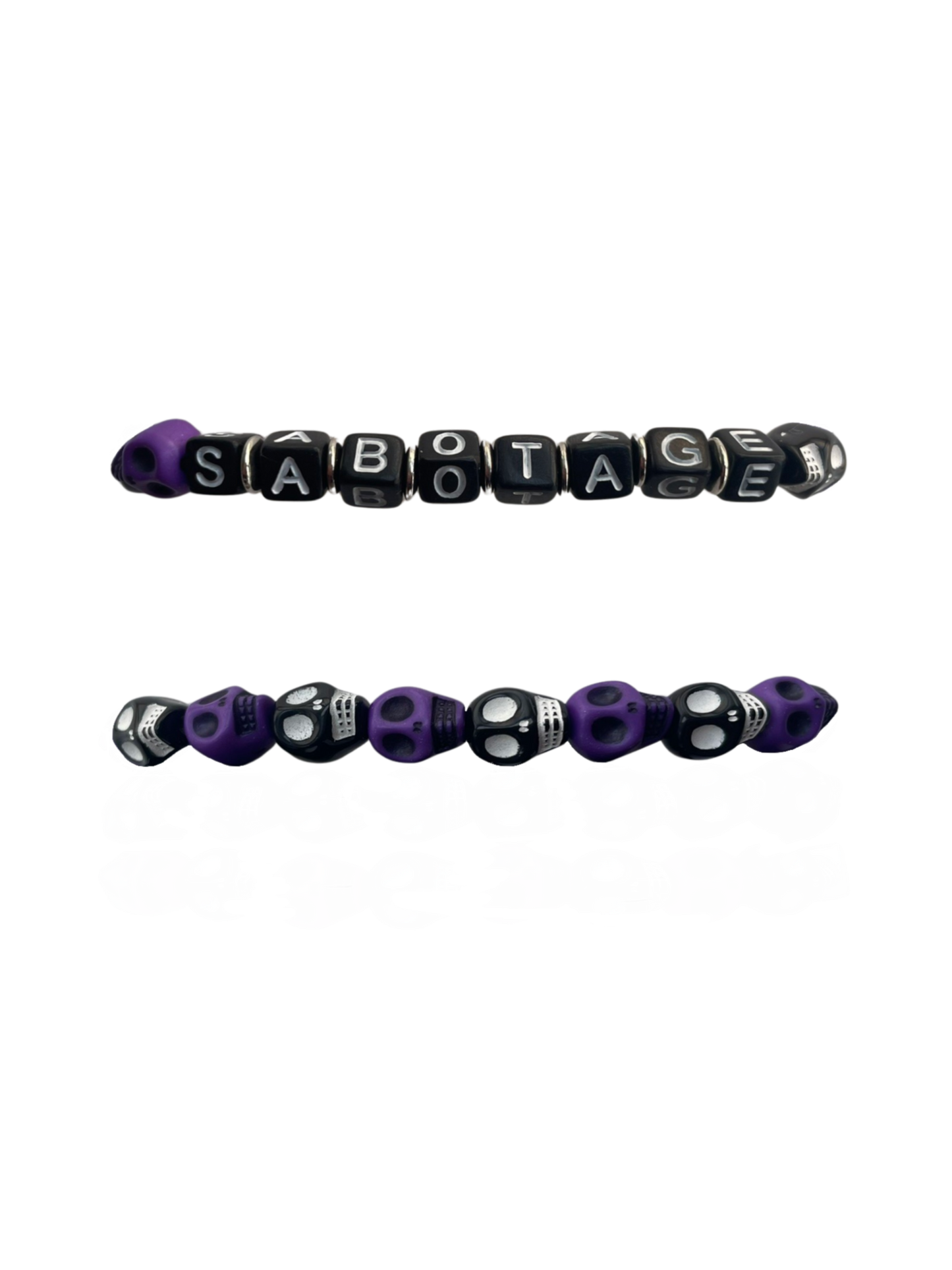SABOTAGE CRÂNE BRACELET (PURPLE AND BLACK)