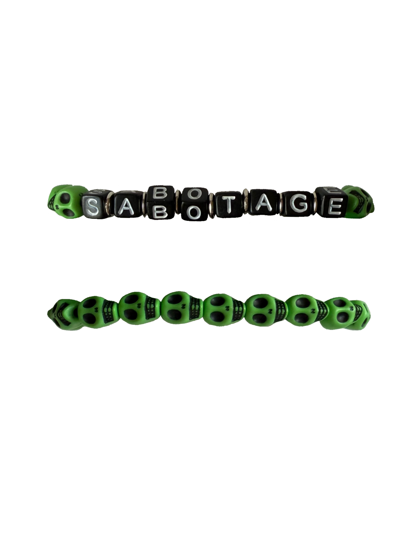 SABOTAGE CRÂNE BRACELET (GREEN)