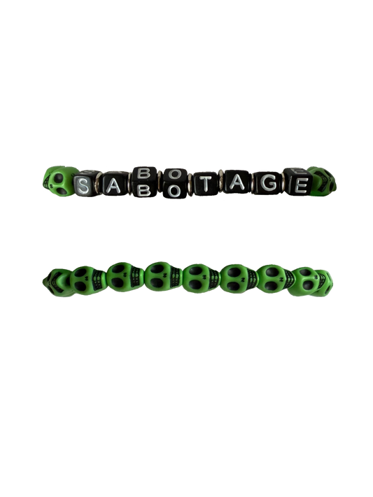SABOTAGE CRÂNE BRACELET (GREEN)