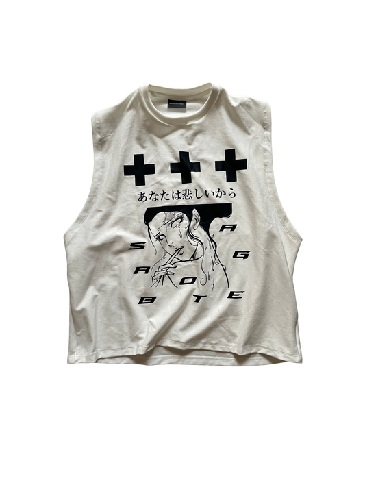 SABOTAGE DONTCRY CUT OFF TEE