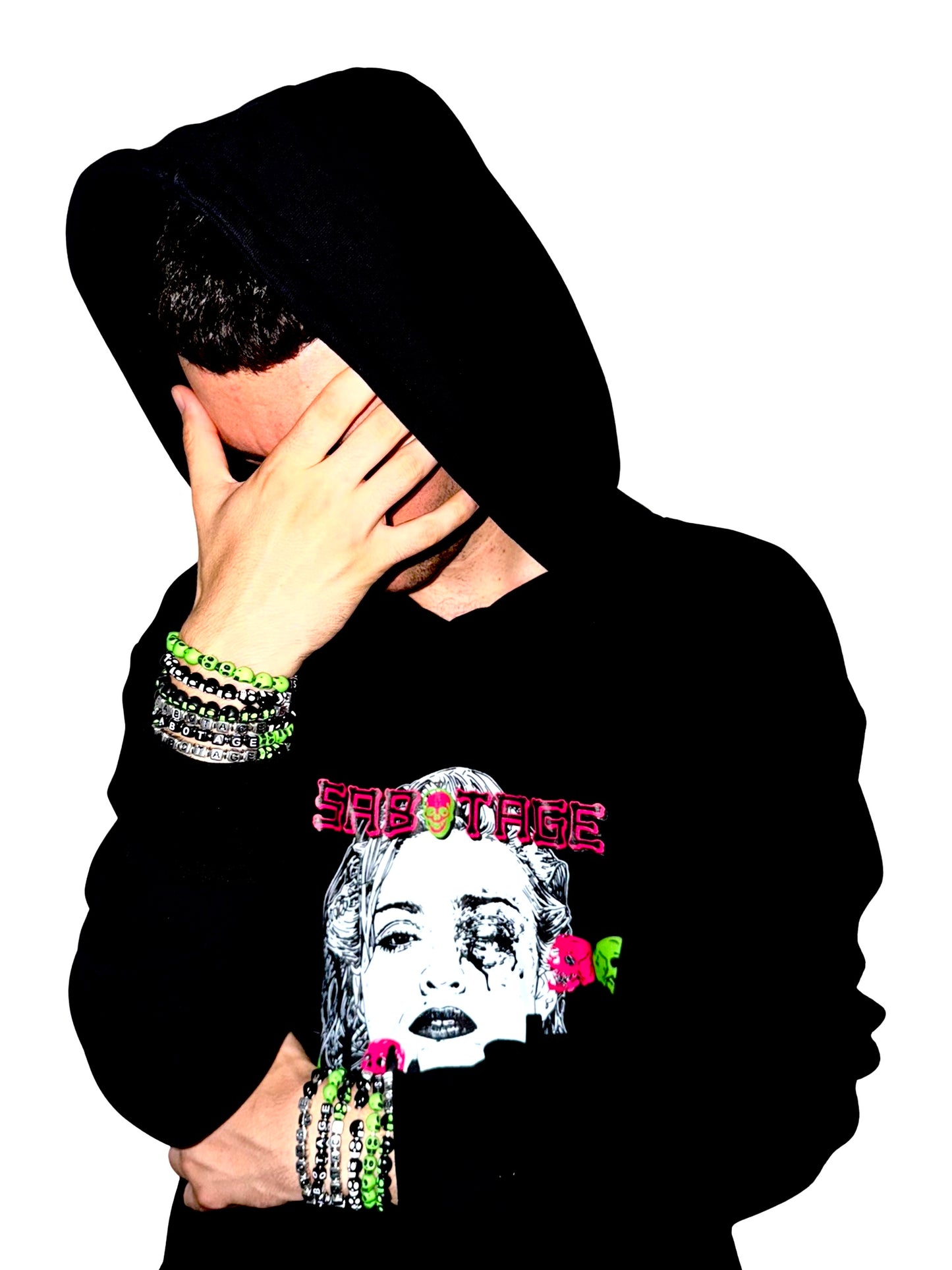SABOTAGE CRÂNE BRACELET (GREEN)