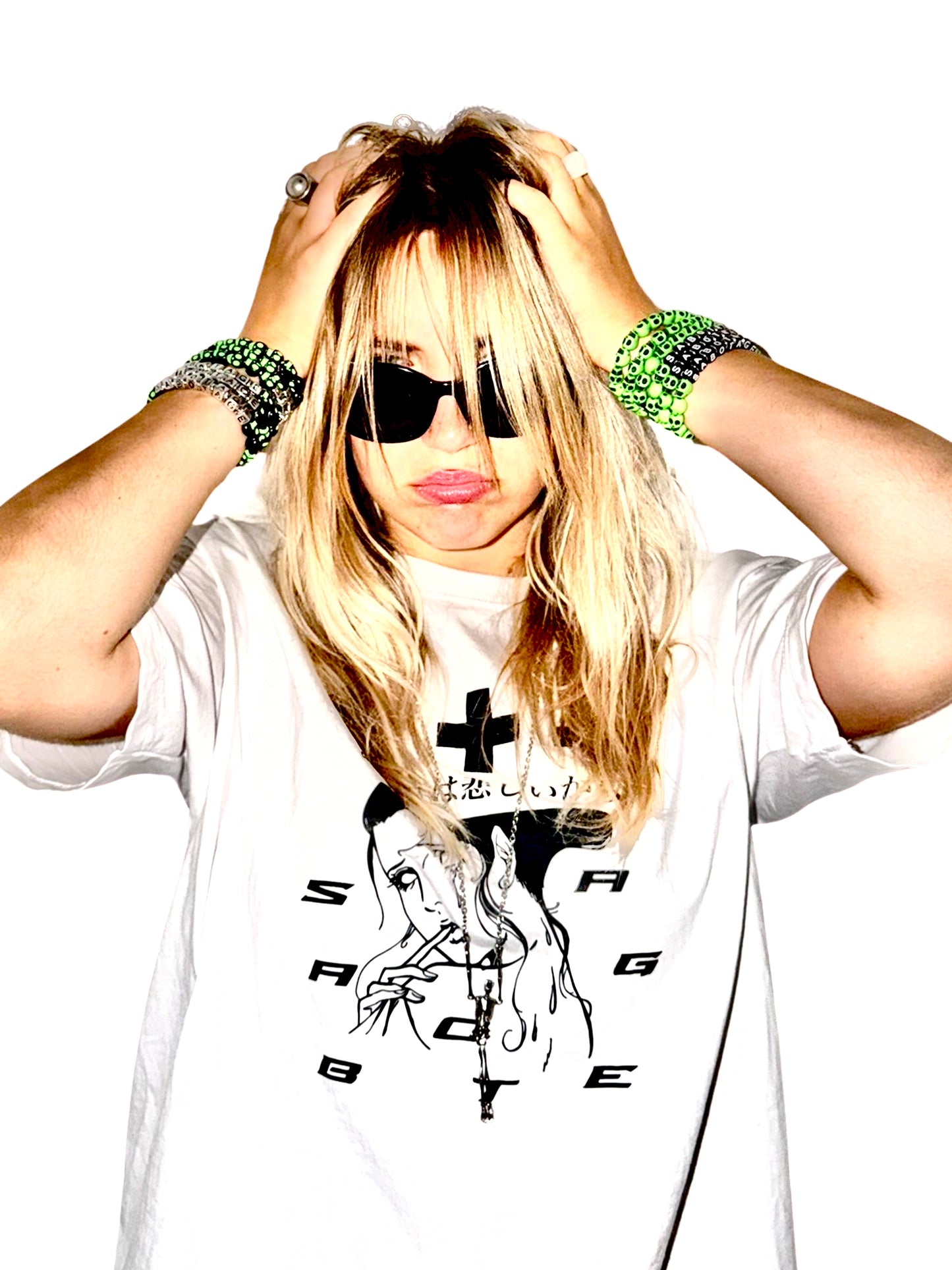 SABOTAGE CRÂNE BRACELET (GREEN)