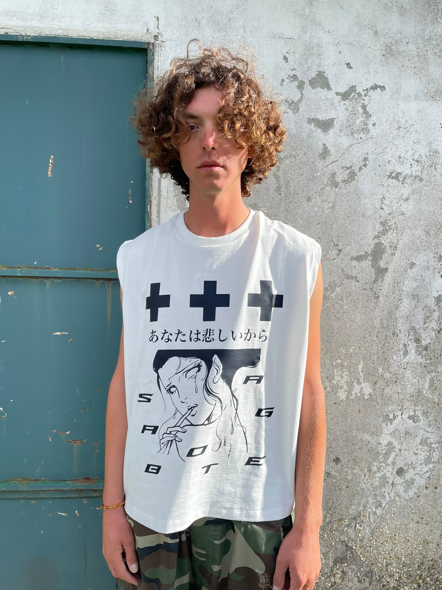 SABOTAGE DONTCRY CUT OFF TEE